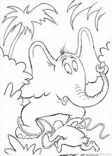 Coloring Horton Seuss Pages Dr Hears Who Book Pdf Print Printable Online Sheets Color Cartoon Elephant Drawing Kids Getdrawings Info sketch template