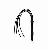 Vector Whip Flogger Icon Leather Style Simple Vectors Fetish sketch template
