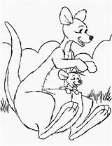 Kanga Pooh Winnie Coloring Pages Kids sketch template