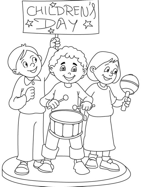 printable happy childrens day coloring pages childrens colouring
