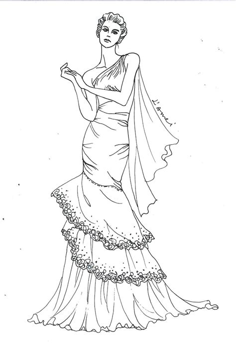 wedding dress coloring pages png  file