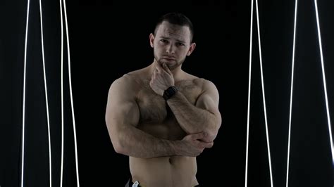 flexing performance  handsome professional athlete sergey frost youtube