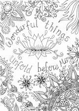 Mindfulness Colouring Mindful Wellbeing Affirmation Whitesbelfast Flourish sketch template