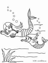 Mermaid Swimming Coloring Pages Mermaids Baby Color Groups Group Hellokids Print Getdrawings Drawing Kaynak Escolha Pasta sketch template