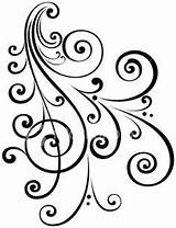 Scroll Stencil Patterns Floral sketch template