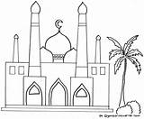 Mewarnai Masjid Islami Gambarmewarnai Anak sketch template