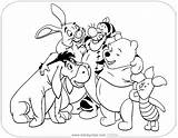 Pooh Coloring Winnie Pages Group Gang Whole Disneyclips Friends Mixed Funstuff sketch template
