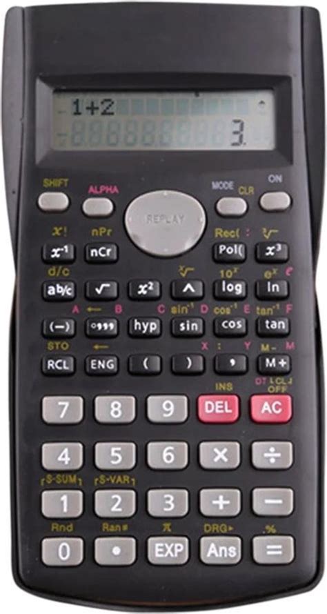 louzir wetenschappelijke wiskunde calculator rekenmachine met lcd scherm zwart bolcom