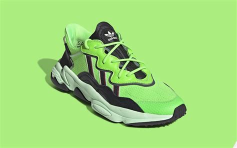 adidas ozweego surfaces  shocking neon green house  heat