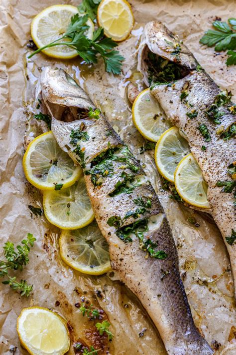 Whole Oven Baked Sea Bass Recipe Happy Foods Tube