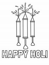 Holi Coloring Cards Printable Happy Card sketch template