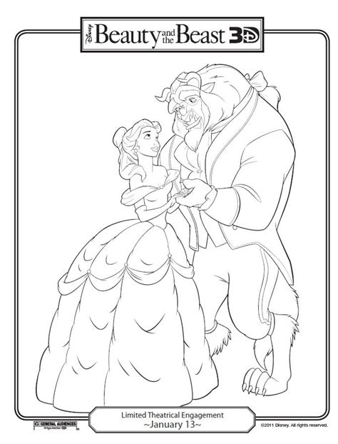 belle  beast dance disney coloring pages beauty   beast