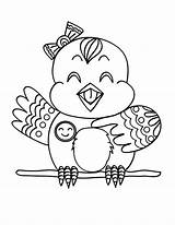 Coloring Pages Happy Bird Canary sketch template
