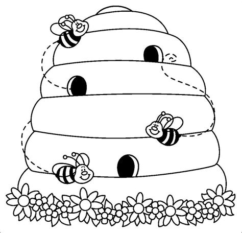 honey bee hive coloring pages sketch coloring page