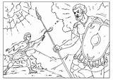 Coloring David Goliath Goliat Para Pages Colorear Dibujo Kids Bible Edupics Choose Board Printable sketch template