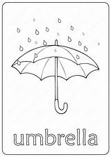 Umbrella Coloring Printable Pdf Book Pages Unicorn Coloringoo Choose Board sketch template