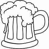 Beer Mug Glass Clip Pixabay Drawing Ale Beverage Printable sketch template