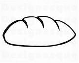 Brot Loaf Umriss sketch template