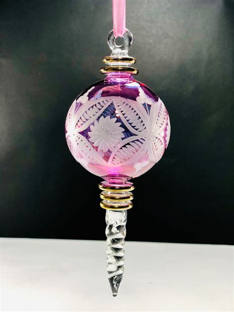 Egyptian Hand Blown Glass Christmas Ornament Decorative By 14k Etsy