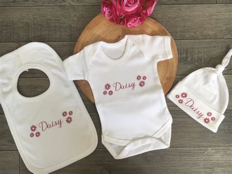 personalised newborn set baby clothes etsy