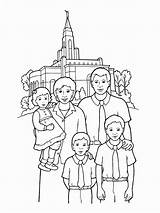 Coloring Temple Family Lds Pages Clipart Happy Temples Primary Kids Families Church Drawing Going Printable Front Standing Synagogue Color Sealing sketch template