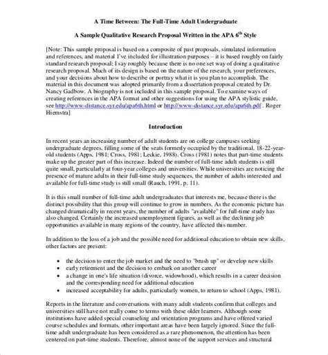 research proposal qualitative  qualitative research proposal