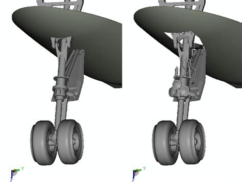 geometry   partially dressed  fully dressed nose landing gear