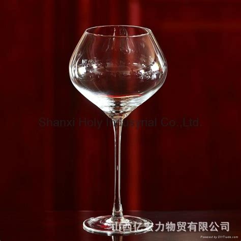 mouth blown clear goblet wine glass red wine glass thl14rw0012