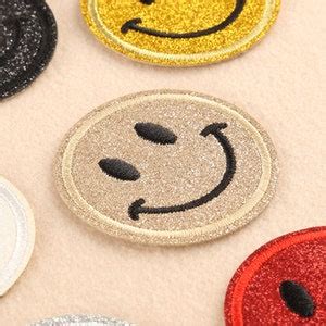 pieces smiles embroidered applique patchembroidery smile etsy