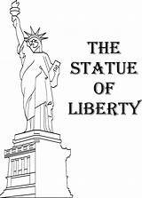 Coloring Statue Pages Liberty Kids July Veterans 4th Book Fun Add Independence Clipart Cliparts Holiday Gif Library sketch template