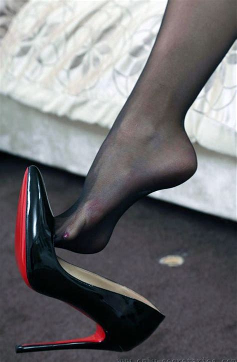 white knee high socks black high heels high heels stilettos stiletto