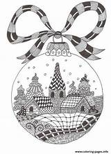Coloring Pages Adult December Christmas Printable Mandala Book Zentangle Color Holiday Print Info Kids Sheets Doodle Drawing Ornaments Choose Board sketch template