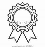Award Coloring Badge Template Ribbon Pages sketch template