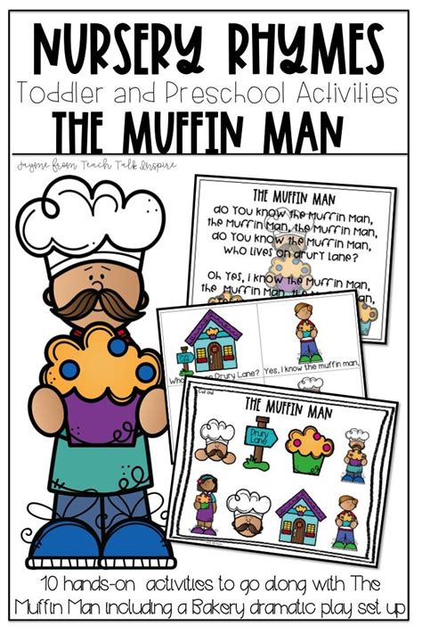 muffin man nursery rhyme activities  toddlers  preschoolers
