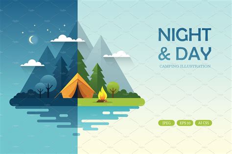 Camping Illustration ~ Illustrations ~ Creative Market