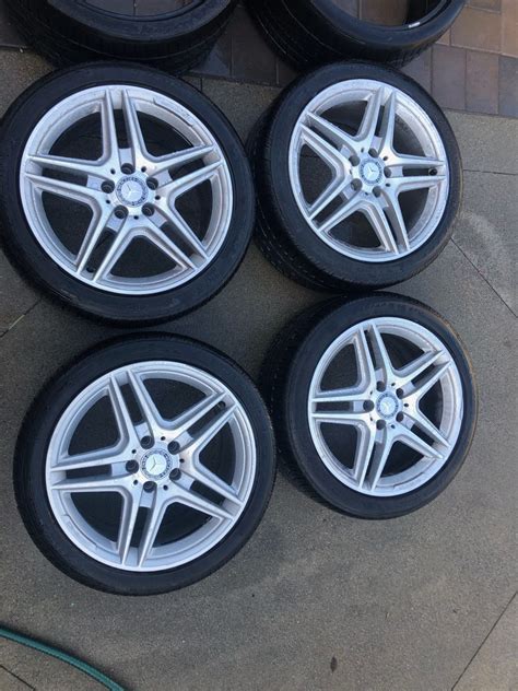 full set  mercedes benz amg wheels   oem  brand  pirelli tires