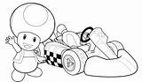 Mario Kart Coloring Pages Wii Super Toad Smart Cart Drawing Printable Bros Colouring Luigi Characters Boys Birthday Party Color Getcolorings sketch template