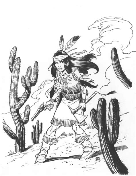 Native American Woman Warrior In Tyler Chin Tanner S
