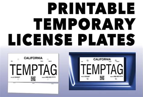 printable temporary license plates trial size