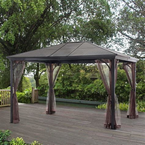grand resort sunland park  steel roof gazebo  netting outdoor living gazebos