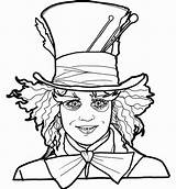 Coloring Pages Tim Burton Mad Hatter Alice Wonderland Drawings Disney Coloriage Pays Des Au Merveilles Judah Imprimer Drawing Printable Para sketch template