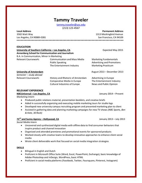 student resume   draft  student resume   student