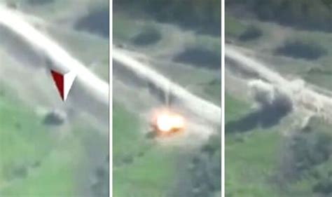 russian loses  armoured vehicles  ukrainian drone strike world news expresscouk