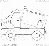 Dump Truck Outline Coloring Clipart Illustration Royalty Pams Rf 2021 sketch template