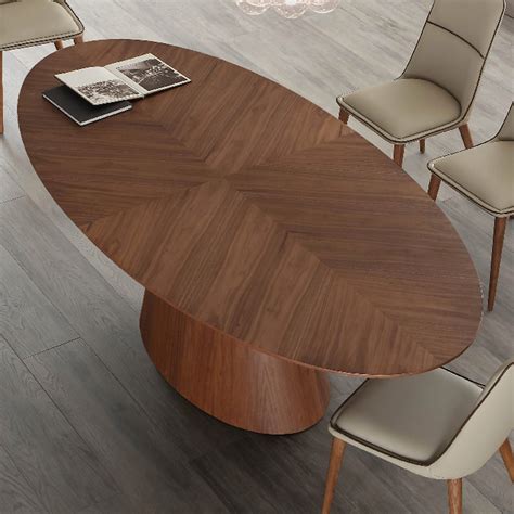 table ovale  personnes en bois fonce dione concernant grande table