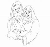 Coloring Jesus Baby Mary Joseph Sheet Pages Template Patricia Hughes Created sketch template