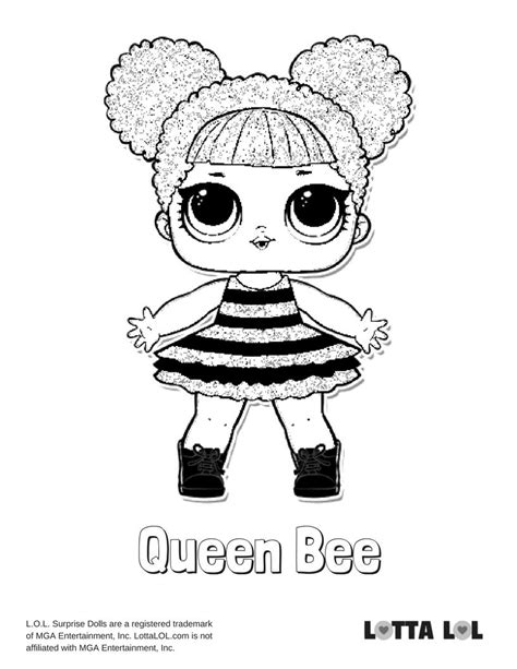 queen bee coloring page lotta lol bee coloring pages lol dolls cute