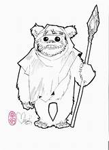 Ewok Coloring Pages Color Excellent Printable Getcolorings Getdrawings Comments sketch template