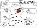 Treasure Map Pirate Coloring Printable Kids Pages Maps Choose Board Sheets sketch template