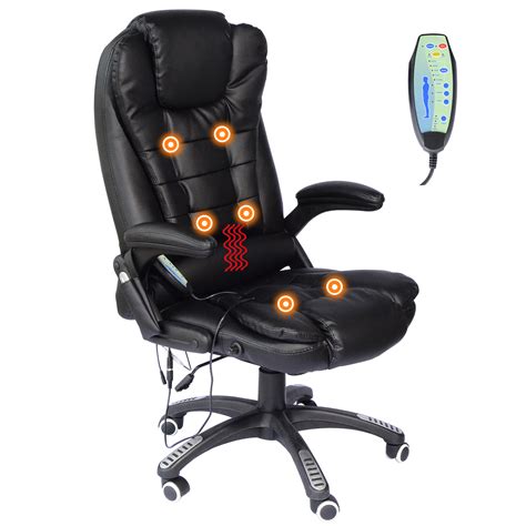 Heated Vibrating Office Massage Chair Executive Ergonomic Computer Desk